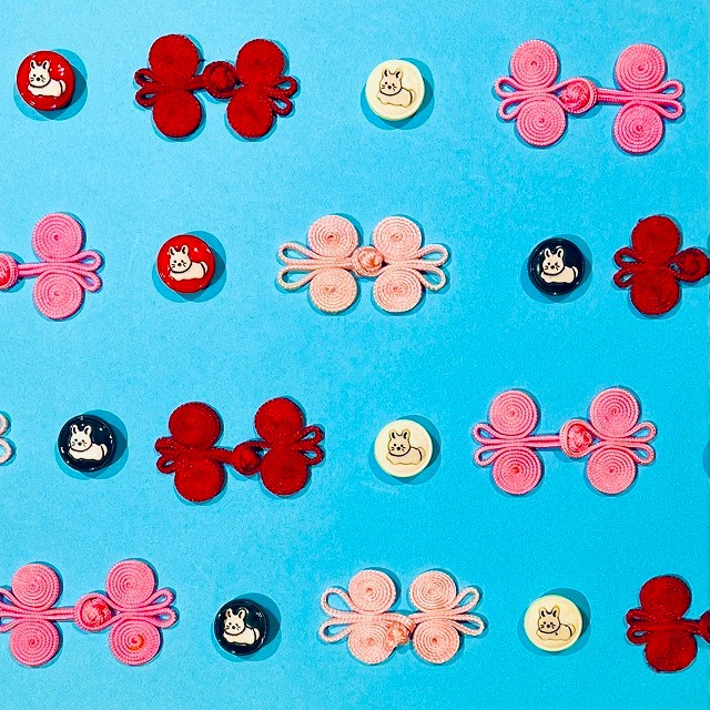 80sちょうちょのチャイナボタン