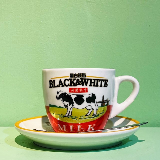香港式カフェ定番☆エバミルク缶柄のカップ&ソーサー